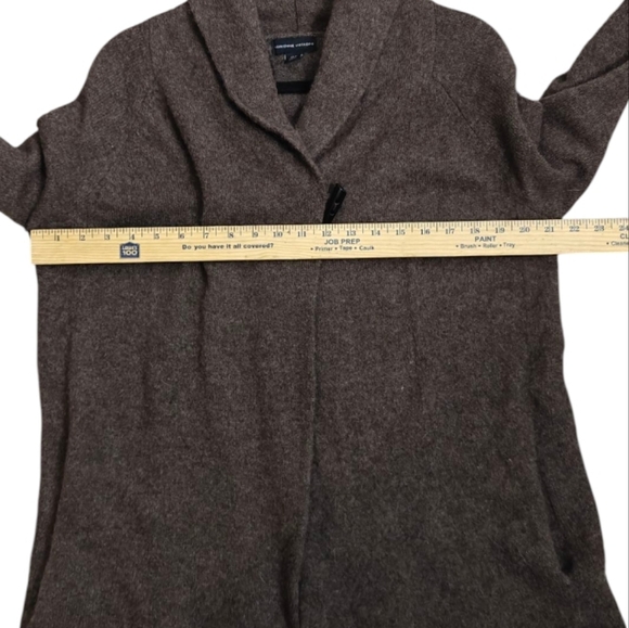 Adrienne Vittadini wool yak hair brown toggle cardigan sweater Size XL - Picture 4 of 7